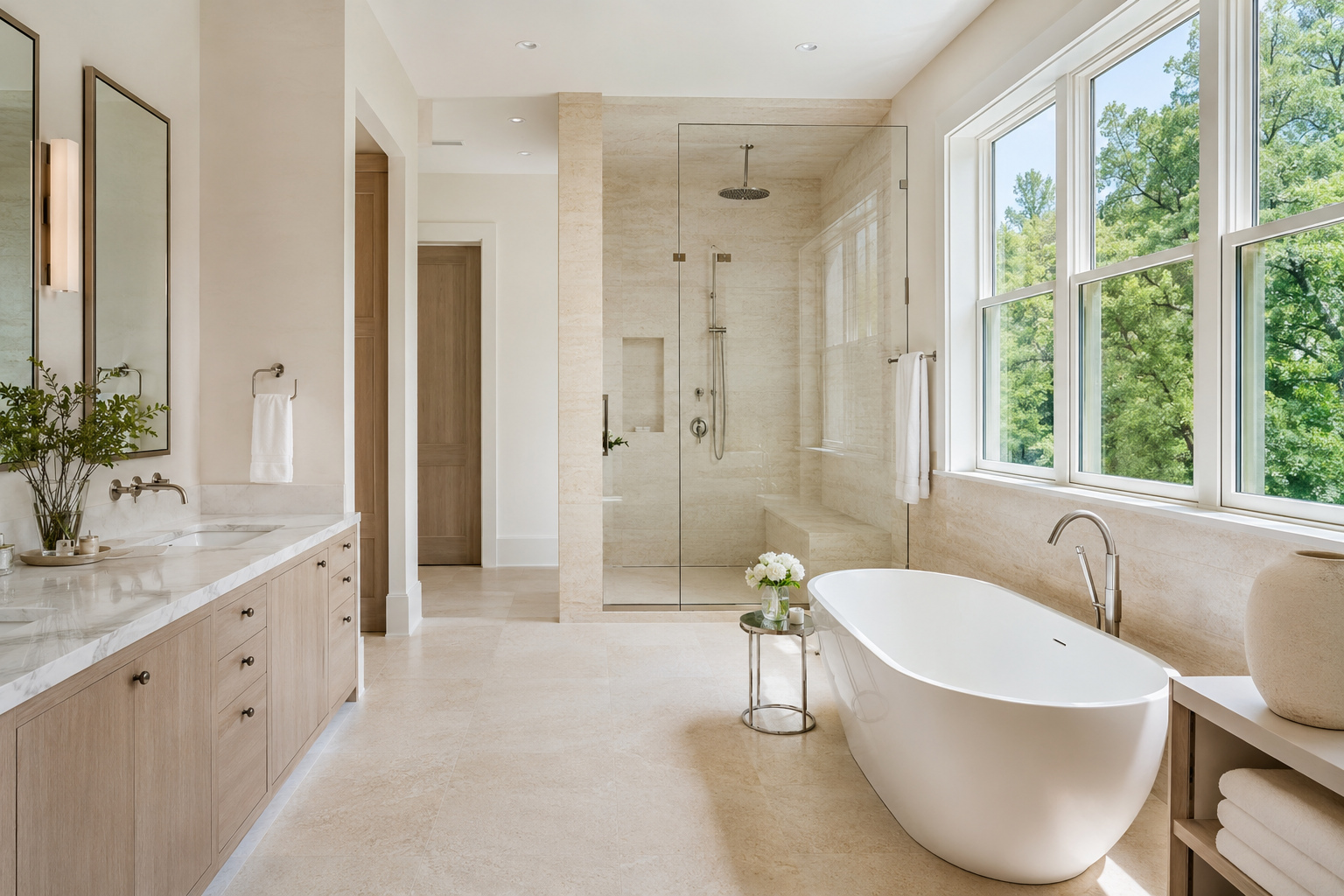 Freshly cleaned bathroom