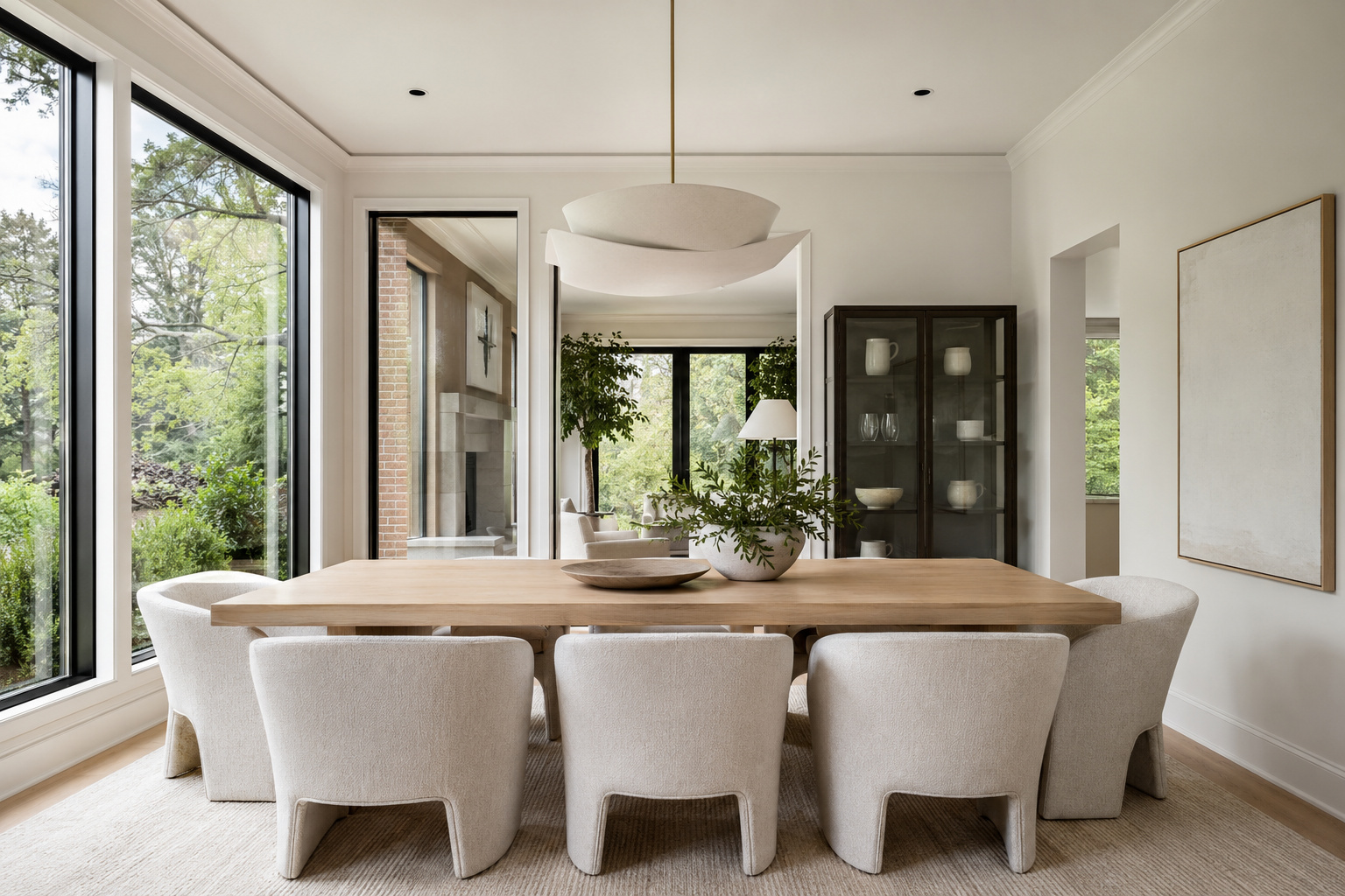Bright clean dining room